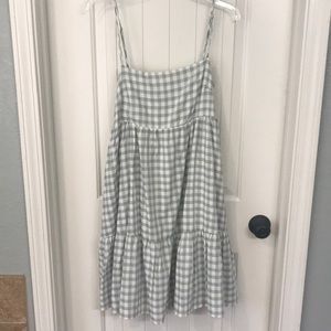 Carly Jean LA mint gingham dress. Size L.